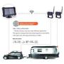 Yuwei Digital Wireless Backup Camera System,YW-77214 Dual HD 720P Camera Wireless Reverse System with Night Vision and Wide Viewing Angles, 7inch Wireless Monitor Split Screen for Trailer, RVs, Ca