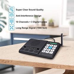 Intercoms Wireless for Home - GLCON Wireless Intercom 1 Mile Long Range 10 Channel 3 Code - Room to Room Home Intercom System for House Office Business Gate (3 Packs) [2020 New Version]
