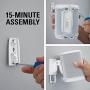 Sanus Adjustable Speaker Wall Mounts Designed for SONOS ONE, Play:1 & Play:3 - Pair (White)