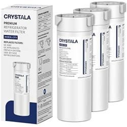 XWF Water Filter for GE Refrigerator, Crystala Filters NSF 42 Certified Compatible with Select GE french-door & Side by Side refrigerators, Replacement for GE XWF Genuine SmartWater (3 Pack)