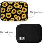 Beautiful Sunflowers Print Electronic Organizer Bag Pouch for Electronics Accessories