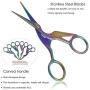 BIHRTC 2Pairs 4.5 Inch Small Embroidery Scissors Plum Blossom Scissors and Stork Crane Scissors Sewing Scissors Stainless Steel Sharp Pointed Scissors for Crochet Embroidery Needlework
