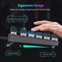 PICTEK TKL Mechanical Gaming Keyboard, RGB LED Rainbow Backlit 60% keyboard with Blue Switches, 27 LED Lighting Modes 87 Keys Keyboard, 100% Anti-Ghosting Tenkeyless Keyboard for Windows PC/MAC Games