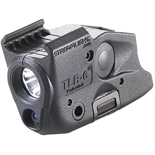 Streamlight 69290 TLR-6 Tactical Pistol Mount Flashlight 100 Lumen with Integrated Red Aiming Laser Designed Exclusively and Solely for Glock Railed Hand Guns, Black
