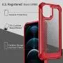 SUPBEC Compatible for iPhone 11 Pro Max Case and [ Screen Protector Tempered Glass x2Pcs] Protective Phone Cover [HeavyDuty Series] Shockproof Silicone for iPhone 11Pro Max Phone Case-Clear Red-6.5''