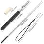 Telescopic Pointer Stick with Hand Lanyard, Teacher Pointer for Classroom, Presentation Pointers for teachers, Hand Pointer Extendable Pointer Stick Retractable Pointer Pen Whiteboard Pointer(2 Black)