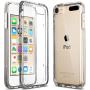 ULAK Soft TPU Bumper PC Back Hybrid Case for iPod Touch 6/iPod Touch 5/iPod Touch 7 - Retail Packaging - Clear Slim