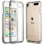 ULAK Soft TPU Bumper PC Back Hybrid Case for iPod Touch 6/iPod Touch 5/iPod Touch 7 - Retail Packaging - Clear Slim