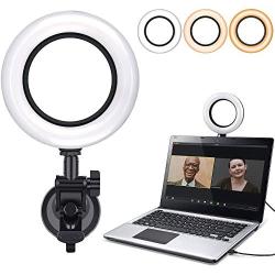Hagibis Video Conference Lighting Kit,Computer/Laptop Moniter LED Video Light Dimmable 6500K Ring Light for Remote Working,Zoom Call,Self Broadcasting,Live Streaming