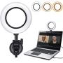 Hagibis Video Conference Lighting Kit,Computer/Laptop Moniter LED Video Light Dimmable 6500K Ring Light for Remote Working,Zoom Call,Self Broadcasting,Live Streaming