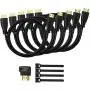 5 Pack High-Speed HDMI Cables-6ft with 90 Degree Adapter, Gold Plated Connectors, Cord Ties for TV PC Playstaion Support Ethernet, 3D, 1080P, ARC, Save Money & Deliver Dazzling Quality
