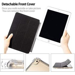 Valkit iPad 8th Generation Case, iPad 7th Generation Case, iPad 10.2 2020/2019 Case, Translucent Frosted Back Protective Smart Cover for 10.2'' iPad 8/7, Black