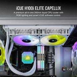 Corsair iCUE H100i Elite Capellix Liquid CPU Cooler - White