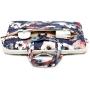 Canvaslife Blue camellia Pattern 15 inch Waterproof Laptop Shoulder Messenger Bag Case With Rebound Bubble Protection for 14 inch-15.6 inch laptop Macbook Pro 15 Case Bag
