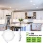 12 Pack 6 Inch LED Recessed Lighting with Junction Box, CRI90, 14W=100W, 1100lm, 5000K Daylight White, Dimmable Ultra-Thin LED Downlight, Canless LED Recessed Ceiling Light