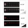Apollointech Overhead 6-Switch Pod/Panel in Red Backlight with Control and Relay Box Compatible with Jeep Wrangler JK JKU 2007-2018
