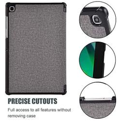 ProCase Galaxy Tab A 8.0 2019 Case T290 T295, Slim Light Cover Trifold Stand Hard Shell Folio Case for 8.0 inch Galaxy Tab A 2019 Without S Pen Model SM-T290 (Wi-Fi) SM-T295 (LTE) –Lightgrey