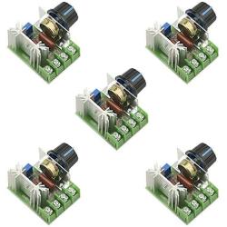 XLX 5PCS AC 220V 2000W SCR High Power Electronic Voltage Regulator Module Adjustable Motor Speed Controller Regulation 25A Ultra small LED dimmer with Speed Control Knob