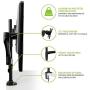 DM2000 Dual Monitor Desktop Mount – 13-inch to 27-inch Displays – Tilts, Swivels, and Rotates for Different Screen Orientations