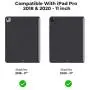 PITAKA Magnetic Case for iPad Pro 11 Inch 2018 & 2020 [MagEZ Case], Ultra Slim iPad Pro 11 Case Support Pencil Charging, Magic Keyboard Compatible Case Works with Magic Keyboard & Keyboard Folio