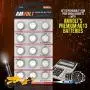 15 Pack LR44 AG13 A76 Battery - [Ultra Power] Premium Alkaline 1.5 Volt Non Rechargeable Round Button Cell Batteries for Watches Clocks Remotes Games Controllers Toys & Electronic Devices (15 Pack)