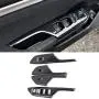 BOYUER 4PCS Carbon Fiber ABS Window Switch Decoration Decal Frame Cover Panel Trim Door Handle Armrest Trim for Honda Civic 2016 2017 2018 2019 2020(Carbon Fiber)