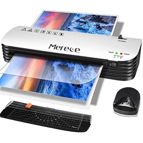 Merece Laminator - 4 in 1 A4 Thermal Laminator Machine, Personal Laminator for Home Use School Teachers Office Card Classroom, 9 Inches Small Hot Cold Lamination Machine with 30 Laminating Pouches