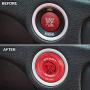 ToolEpic for Dodge Challenger Charger Hellcat Decor Accessories 2015-2021 - Engine Start Stop Button Overlay Sticker Emblem - Push to Start Button Ruby Red Badge Cover - Perfect for Decals