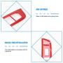 Window Lift Switch Button Panel Cover Trim Interior Accessories for Dodge Challenger 2015-2020 (Red)