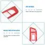 Window Lift Switch Button Panel Cover Trim Interior Accessories for Dodge Challenger 2015-2020 (Red)