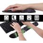 Anyshock Keyboard Wrist Rest Set and Ergonomic Mouse Pad with Wrist Support Memory Foam Filled Non Slip Durable Comfortable Lightweight Wrist Pad for Easy Typing & Pain Relief (Black Marble)