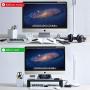 Vaydeer USB 3.0 Aluminum Monitor Stand Metal Riser Support Transfer Data and Charging,Keyboard and Mouse Storage Desk Organizer(44x20x9cm)