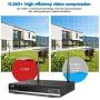 Home Security Camera System Wireless Surveillance NVR Kit with 8CH NVR 4Pcs 1080P 1-Way Audio Night Vision Remote View Motion Detection Waterproof with 1TB Hard Drive