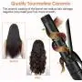 6-in-1 Curling Iron, Professional Curling Wand Set, Instant Heat Up Hair Curler with 6 Interchangeable Ceramic Barrels (0.35 to 1.25) and 2 Temperature Adjustments (Black)
