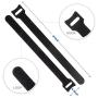 OneLeaf 80PCS Reusable Cable Ties, Black Adjustable 6-Inch Cord Organizer Ties, Multi-purpose Hook Loop Cable Management Wire Ties for Organizing Home, Office, Data Centers