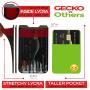 Phone Wallet - Adhesive Card Holder - Cell Phone Pouch - Stick on Lycra Pocket by Gecko - Carry Credit Cards and Cash (1xEARTH-1xCITY)