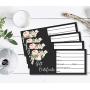 50 4x9 Rustic Floral Gift Certificate Cards Vouchers for Holiday, Christmas, Birthday Holder, Small Business, Restaurant, Spa Beauty Makeup Hair Salon, Wedding Bridal, Baby Shower Cash Money
