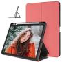 DTTO Case for iPad Air 4 2020, iPad 10.9 Case, Double-fold Folio Stand Shockproof TPU Back Cover with Built-in Apple Pencil Holder - Auto Wake/Sleep and Multiple Viewing Angles, Pink