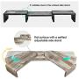 J JACKCUBE DESIGN Rustic Wood Dual Monitor Stand with Adjustable Angle Riser 2 Monitors Office Desk Organizer Computer Table top Screen Shelf for PC TV Laptop - MK547A