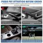 JESTOP Car Seat Gap Filler 2 Packs, Car Seat Organizer with USB Charging, Auto Center Consoles Organizer for Cellphone Coin