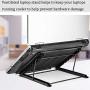 Laptop Riser Stand Support Adjustable Laptop Stand for Pad Tablet Notebook, 9.5 x 7.5 x 0.5 Inches, Black