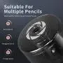 Battery Powered Electric Pencil Sharpener, Fast Sharpen, Suitable for No.2/Colored Pencils(6-8mm), School/Classroom/Office/Home（2 AA batteries，2 replacement blades and 1 brush included） (Black)