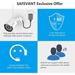 1080P Wireless Security Camera System,SAFEVANT 8 Channel Outdoor Indoor Wireless NVR Systems 8PCS 2MP Home Surveillance IP Cameras Night Vision Motion Detection