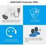 1080P Wireless Security Camera System,SAFEVANT 8 Channel Outdoor Indoor Wireless NVR Systems 8PCS 2MP Home Surveillance IP Cameras Night Vision Motion Detection