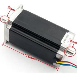 Nema23 112mm Stepper Motor 425oz-in 280Ncm 3A Dual Shaft For CNC Milling Lathe Router Engraving Machine
