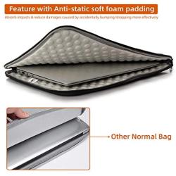 KINGSLONG 15 15.6 Inch Laptop Sleeve Case Bag, Slim Lightweight Laptop Computer Notebook Ultrabooks Carrying Case Handbag Cover for Men Women Fit for Acer Dell Lenovo HP Toshiba ect, Black