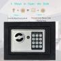 JUGREAT Safe Box with Induction Light,Electronic Digital Securit Safe Steel Construction Hidden with Lock，Wall or Cabinet Anchoring Design for Home Office Gun Cash Money,Textured Powder Coating