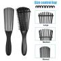 Emoly 2 Pack Detangling Brush for Natural Hair-Detangler for America 3a to 4c Kinky Wavy, Curly, Coily Hair, Detangle Easily with Wet/Dry (Black)