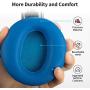 COWIN E7 Active Noise Cancelling Headphones Bluetooth Headphones with Microphone Deep Bass Wireless Headphones Over Ear, Comfortable Protein Earpads, 30 Hours Playtime for Travel/Work, Blue