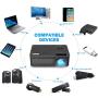 WiMiUS Upgrade P18 8000L LED Movie Projector Native 1080P Support 4K 400'' Compatible with WiFi Dongle Bluetooth Transmitter Amazon Fire TV Stick Laptop iPhone Android Xbox PS4 Via HDMI USB VGA AV